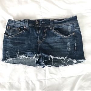 Frayed Denim Shorts